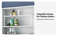 Space-Saving Under-Cabinet Tiered Rack Layered Design Bathroom Accessory 2-Tier Countertop Shelf Multi-Functional for homeowners, Renters, Parents, Vanity, Washstand