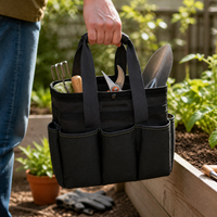 Large Capacity Oxford Cloth Tool Bag with Pockets, Multi-functional Garden Tote Organizer