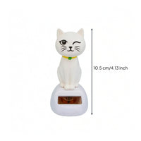 Cute Solar Dancing Cat Adorable Solar Bobblehead Lightweight Dancing Cat Figure Playful for Office Desk