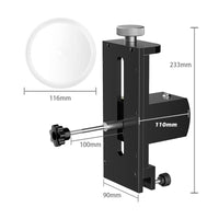 Adjustable LP Cleaning Bracket with Star Knob Simple Vinyl Album Cleaning Stand Easy to Use LP Album Bracket Anodized Silver for Home Studios