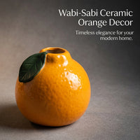 Home Decoration Ceramic Fruit Ornament for Living Room Decor, Minimalist Design Figurine with Single-Color Glazed Finish