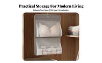 Closet Underwear Organizer Space Saving Multi-Layer Underwear Storage Bag Large Capacity Hanging Mesh Pocket Organizer for Students, Adults, Dorm Room