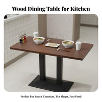 Easy to Clean Rectangular 4-Person Canteen Unit sturdy Build Square Table and 4 Chairs Waterproof Surface Commercial Furniture Safe Rounded Corners for Restaurant Owners, Snack Bar, pasta Shop, Fast Food Outlet, Cafe