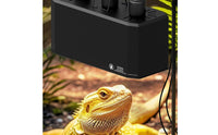 Reptile Light Fixture with Three Sockets Space-Saving Triple Dome Fixture Lighting Hood Slim for Terrariums