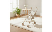 Doll Carriage with Canopy Foldable Doll Carriage Compact Toy Pram for Nursery