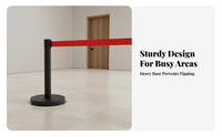 Retractable Belt Stanchion Sturdy Steel Construction Retractable Belt Barrier Stable Base Gallery Barrier Post for Cultural Institutions