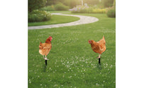 3 Pieces Chicken Garden Stake Weatherproof Acrylic Chicken Stake Decorations Waterproof Farmhouse for Gardeners, Lawn