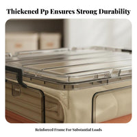 Stackable Clear Bin with Lid Large Capacity Stackable Lidded Tote for Homeowners