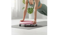 6-Wheel Fitness Wheel Plate Quiet Wheels Sliding Disc Anti-Slip Surface Abdominal Training Disc for Women, Beginners, Home Gym, Living Room