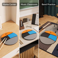 Muted Drum Practice Pad Quiet Drum Practice Pad with Segmented Surface 3-Layer Long-Lasting for Beginners