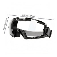Encompassing Mowing Goggles Curved Lens Grass Cutting Goggles Dustproof Adjustable Strap Molded Frame
