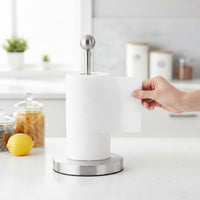 Countertop Paper Towel Holder Rust-Proof Paper Towel Holder with Weighted Base Modern Portable for Kitchen