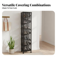 Space-Saving Multi-Layer Shoe Rack Dust-Proof Multi-Tier Shoe Shelf Japanese Design Household Storage Easy Assembly for Students, Homeowners, Dormitory, Dorm Room, Behind the Door, Small Areas