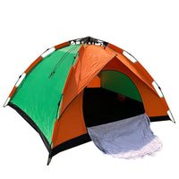 Automatic Pop-Up 3-4 Person Camping Tent with Sunshade, Double Layer for Beach & Outdoor Travel