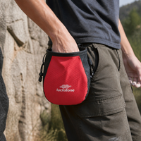 Climbing Chalk Bag, Bouldering Chalk Bag with Drawstring Closure, Polyester 12x8x16cm, Adjustable Waist Strap for Outdoor Crags