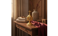 Tabletop Scent Holder Metal Scent Holder with Lid Ornate Censer for Prayer, Altar