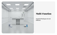Strong Load-Bearing Capacity Steel Laboratoryoratory Oratory Workbench Stable Structure Resistant Workstation Easy to Clean Science Experiment Table for Researchers, Scientists, Students, Research Center, School, Hospital, Factory