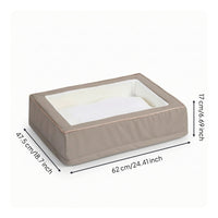 Rectangular Cat Bed Structured Cat Bed with Cushion Cozy for Small Pets, Indoor