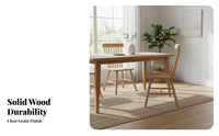 Sturdy Build Spindle Back Dining Chair Stable H-Shaped Structure Nordic Design Backrest Chair Ergonomic Design Wide Seat for Cafe Owners, Homeowners, Families, Restaurant, Reception Room, Bedroom