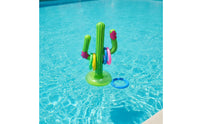 Easy to Inflate Inflatable Loop Toss Game Compact Loop-Toss Toy with Four Rings Portable Water-Play Tossing Game Waterproof for Families