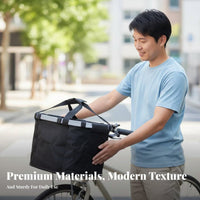 Easy Install Quick Release Handlebar Basket Multifunctional Quick Release Cycle Basket Foldable for Picnics