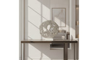 Aluminum Tabletop Sculpture Contemporary Sculpture with Marble Base Modern Sculptural Highlight for Interior Designers, Entryway, Bookshelf