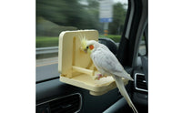 Portable Suction Cup Bird Stand Easy to Clean Foldable Bird Perch for Small Birds, Car Travel, Road Trips