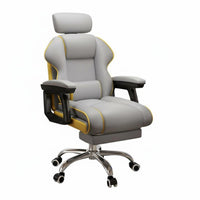 Height Adjustable Ergonomic Gaming Chair Full Recline High-Back Swivel Office Chair Padded Armrests for Gamers, Streamers, Study, Bedroom