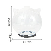 Pointed Ears Antinip Pet Head Cover Visibility Openings Transparent Feline Muzzle
