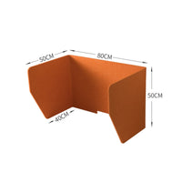 Tabletop Desk Partition with Side Panels Portable Desktop Partition Screen Stable Desktop Privacy Screen Non-Tip for Students, Classrooms