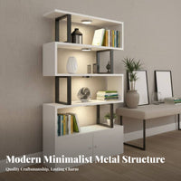 Room Divider Display Shelf Light Luxury Design Freestanding Shelving Unit Multi-Functional Modular Cabinet Bookcase for Homeowners, Study