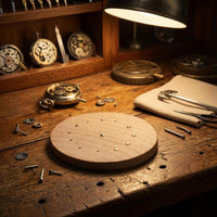 Unfinished Wood Watch Repair Base Copper Tube Beech Wood Base Uncoated for Bench Support