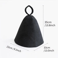 Steam Room Hat, Sauna Cap for Enthusiasts, Breathable Wool, Sweat Absorbent, Traditional Design, Hanging Loop, FZ Standard