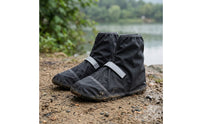 High-Top Shoe Covers with Wear-Resistant Sole Lightweight Guarding Overshoes Reusable Footwear for Commuters