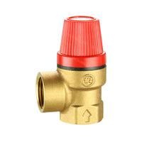 Brass Automatic Pressure Relief Valve for Water Heaters and Boilers, 1/2-inch Double Internal Thread
