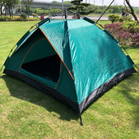 Automatic Pop-Up 3-4 Person Camping Tent with Sunshade, Double Layer for Beach & Outdoor Travel