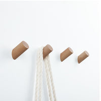 Nordic Solid Wood Magnetic Wall Hooks for Coats, Towels, and Entryway Decor - Drill-Free Installation