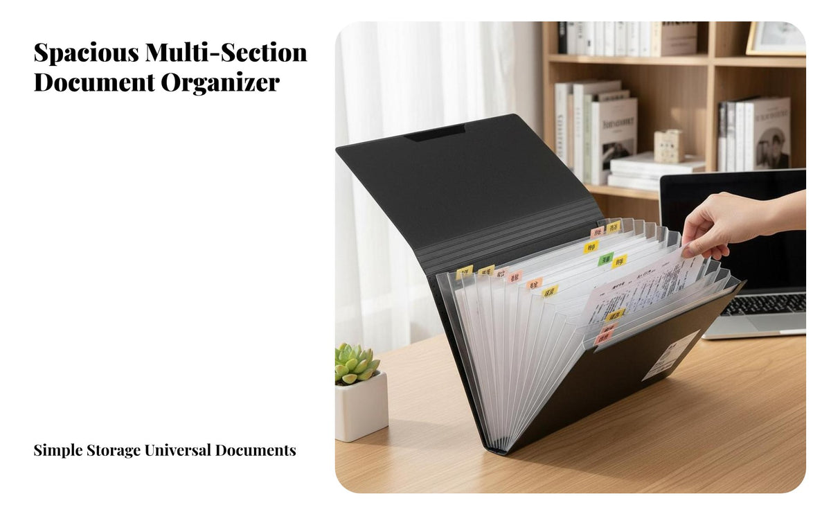 transparent Design Manual Storage Box flexible document Organizer particle-proofresistant Document Case Portable for Students, educators, homeowners, Home, School, Study Room, shelf