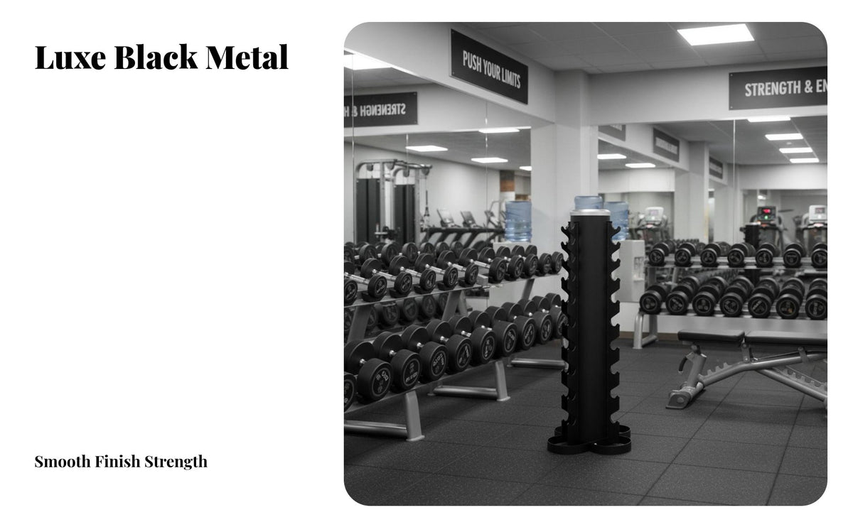 Space Saving Hex Dumbbell Stand Heavy Duty Vertical Dumbbell Rack Long-Lasting Steel Construction Vertical Weight Rack Powder Coated Finish for Gym
