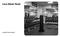Space Saving Hex Dumbbell Stand Heavy Duty Vertical Dumbbell Rack Long-Lasting Steel Construction Vertical Weight Rack Powder Coated Finish for Gym