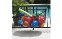 Sturdy Polyester Pool Storage Net Easy to Hang Swimming Pool Mesh Organizer Adjustable Straps for Outdoor