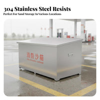 Stainless Steel Sand Cabinet Customizable Text for Gas Stations, Industrial Site