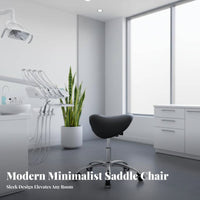 Ergonomic Design Saddle Chair Adjustable Height Wheeled Saddle Stool 360° Swivel Professional Seating Rolling Casters for Beauticians, Medical Professionals Artists, Medical Facility, Salon, Studio, Workshop
