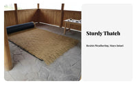 Artificial Thatch Panel Weather-Resistant Simulated Straw Roofing Realistic Look Synthetic Thatch Roll for DIY Enthusiasts, Bamboo Bar S, Gazebos