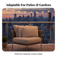 Rattan design 4-Piece Woven Sofa Group Weather-Resistant Outdoor Furniture Includes paddings Patio Seating Modern Design for Guesthouse managers, Hotel Owners, Garden, Balcony, rearyard, waterfront