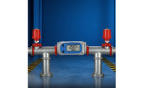 Waterproof Turbine Liquid Gauge High-Temperature Resistant Flowmeter with Electronic Display Threaded Flowmeter Aluminum Alloy for Technicians, Operators, Pipelines, Workshops, Plants