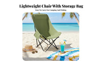 Detachable Leg Rest Adjustable Moon Seat with Footrest Includes Carrying Bag Reclining Camp Chair with Footrest Breathable textile Folding Lounger sturdyDuty for Beachand travelersers, Families, Camping, Fishing, outdoor meal, outdoor meals