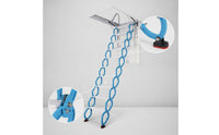Space-Saving Retractable Attic Stairs Telescoping Ceiling Hatch Ladder Compact for Homeowners
