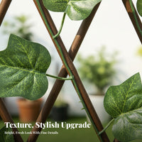 Expandable Lattice Fence Realistic Look Retractable Garden Trellis Easy Installation Retractable Faux Ivy Fence for Balcony, Patio