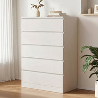 5-Drawer Dresser Practical Vertical Dresser Floor-Standing Cabinet with Five Drawers for Living Room